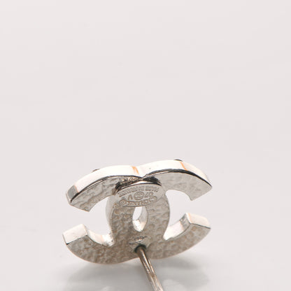 Chanel Crystal Timeless CC Earrings Silver 4 of 4
