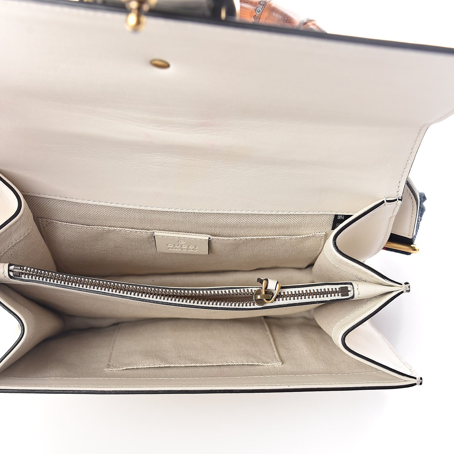 Gucci Calfskin Bamboo Web Medium Dionysus Top Handle Bag White Blue Hibiscus Red 5 of 13