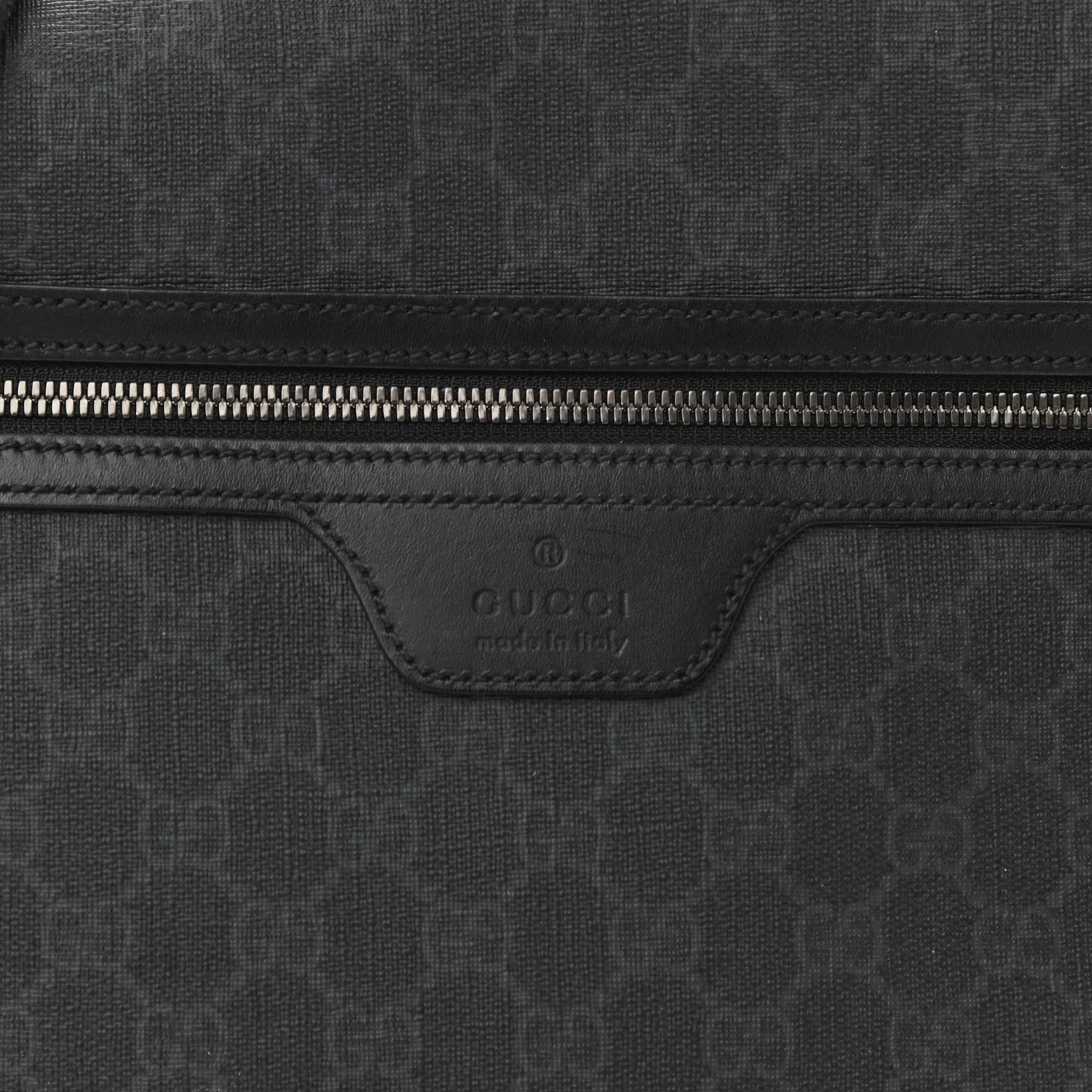 GG Supreme Monogram Crossbody Messenger Bag Black Grey