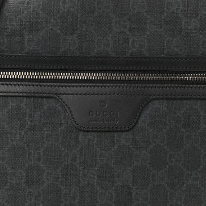 Gucci GG Supreme Monogram Crossbody Messenger Bag Black Grey 7 of 9