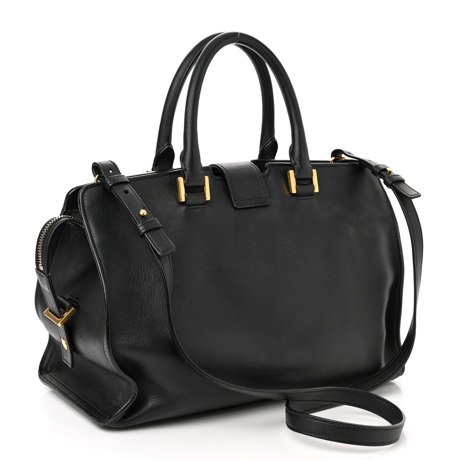 Saint Laurent Calfskin Small Monogram Cabas Black 3 of 12