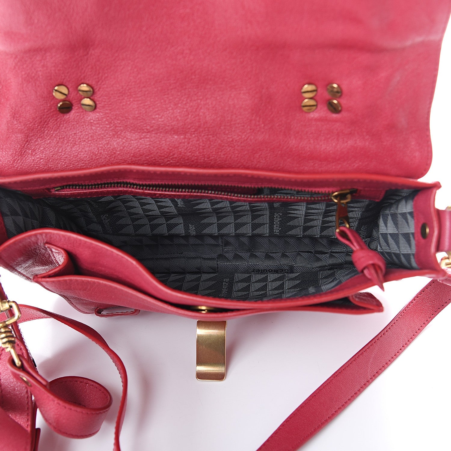 Proenza Schouler Lambskin Tiny PS1 Satchel Raspberry 4 of 6