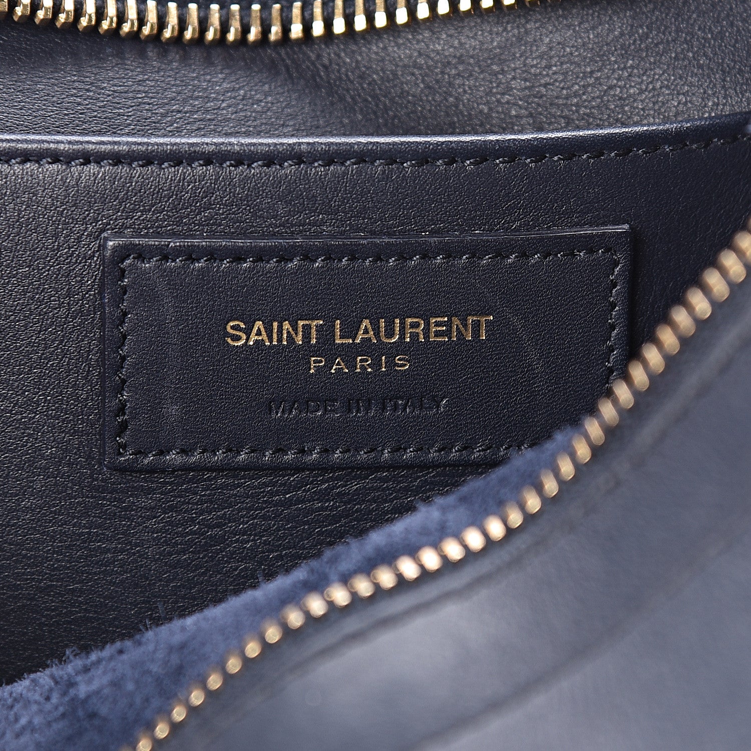 Saint Laurent Smooth Calfskin Small Monogram Cabas Navy 7 of 11