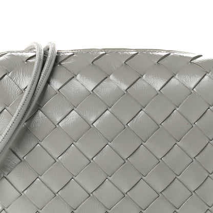 Bottega Veneta Polished Nappa Intrecciato Metallic Knot Mini Loop Camera Bag Sterling 7 of 9