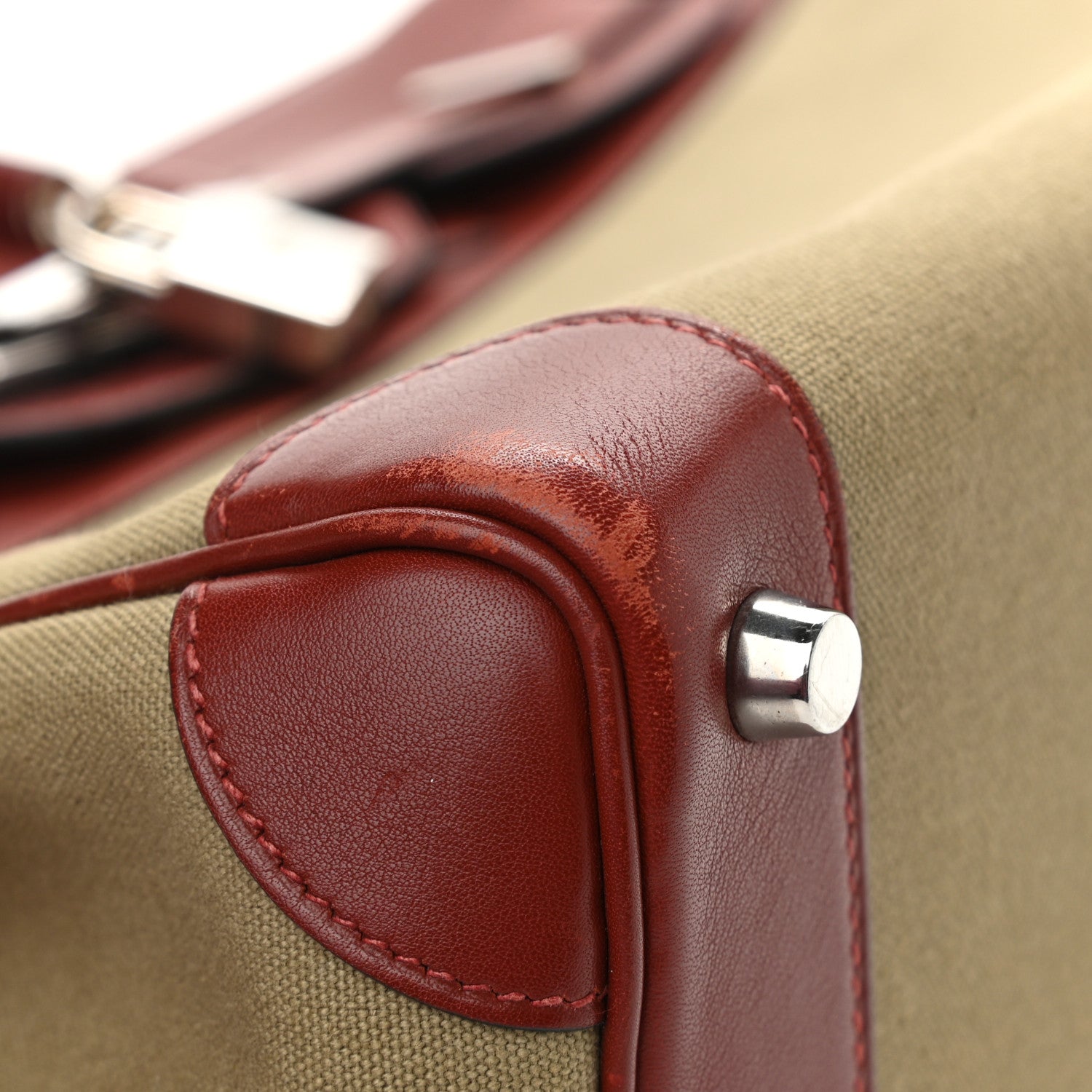 Hermes Toile Swift Birkin 30 Rouge H 10 of 14