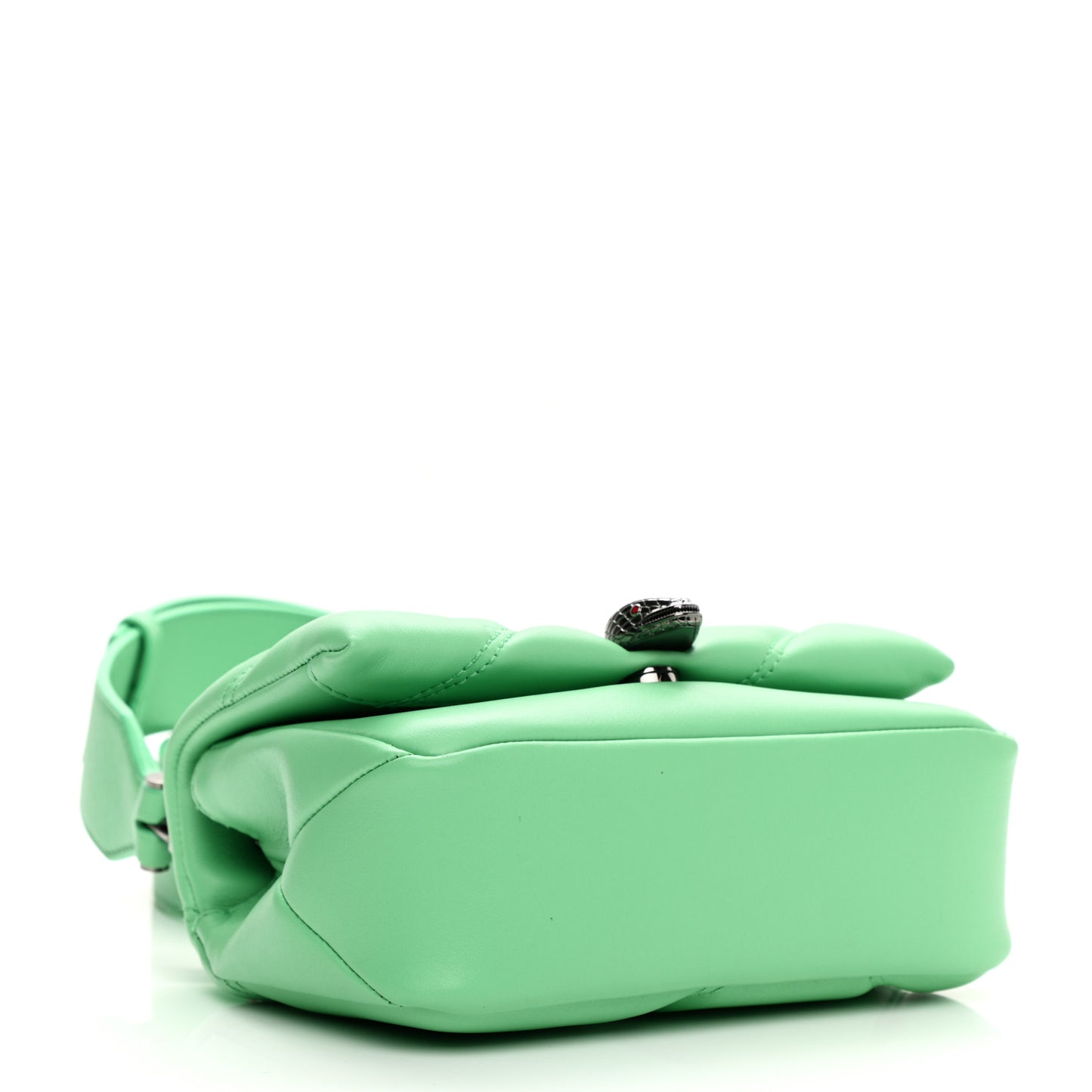 Calfskin Matelasse Mini Serpenti Cabochon Crossbody Bag Peridot Green
