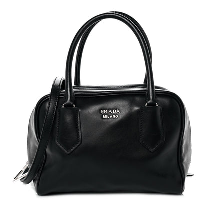 Prada Soft Calf Small Inside Tote Black Mughetto 1 of 9