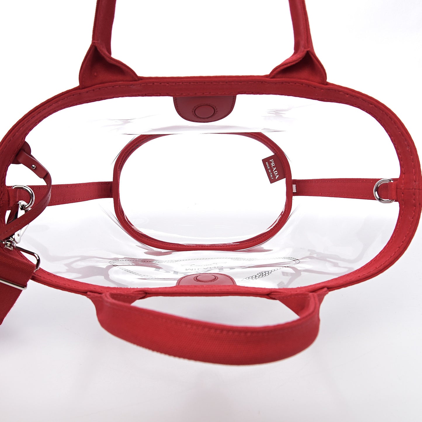 Plexiglass Canapa Small Shopper Tote Rosso