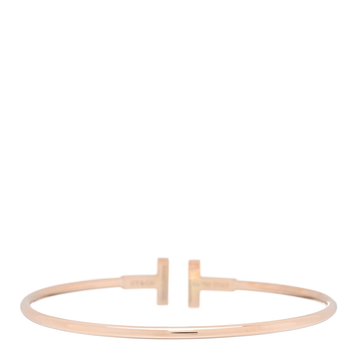 18K Rose Gold Black Onyx T Wire Bracelet
