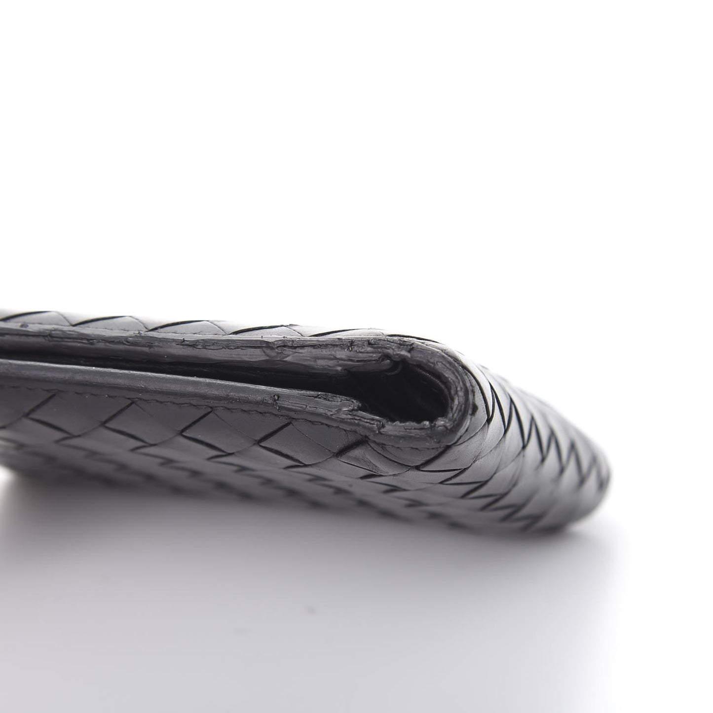 Nappa Intrecciato Bi-Fold Wallet Black