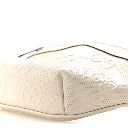Gucci Calfskin GG Tennis Embossed Belt Bag Mystic White 10 of 11