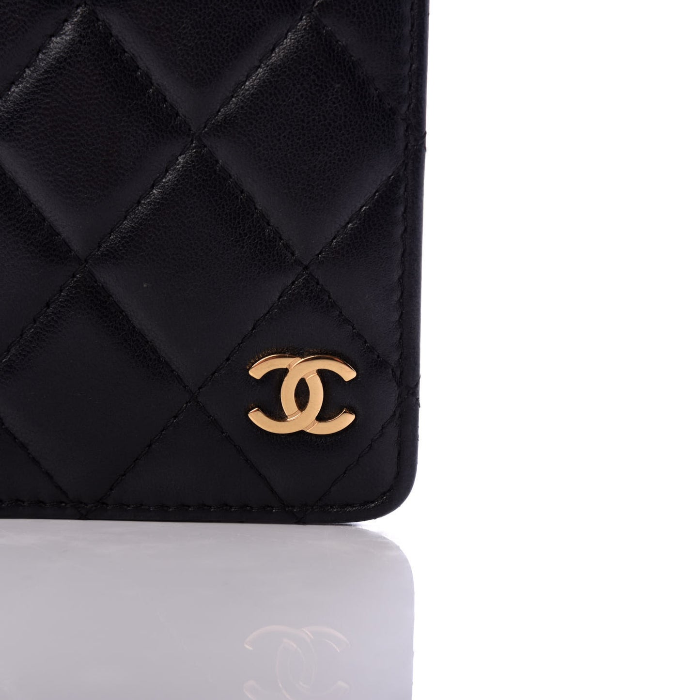Lambskin Quilted Medium Agenda Cover Black