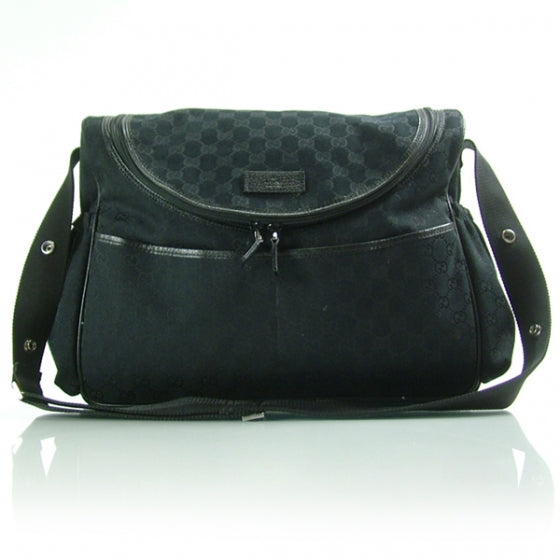 Monogram Large Diaper Bag Black