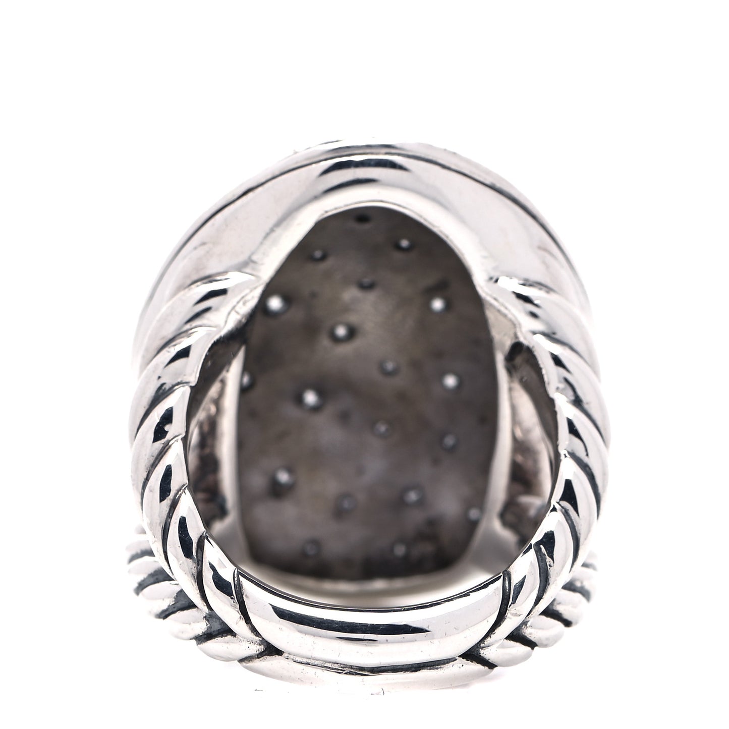 Sterling Silver Diamond Midnight Melange Ring 52 6