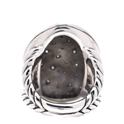 David Yurman Sterling Silver Diamond Midnight Melange Ring 52 6 3 of 5