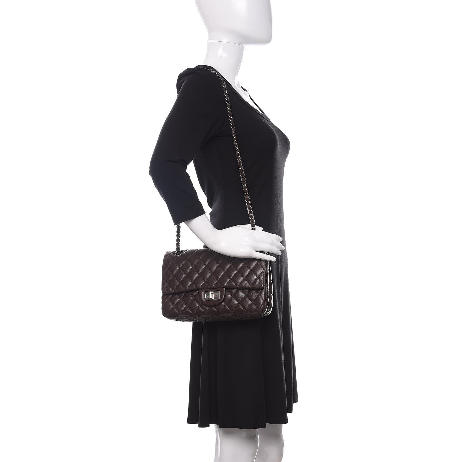Chanel Aged Calfskin Quilted 2.55 Reissue 225 Flap Brown 2 of 15