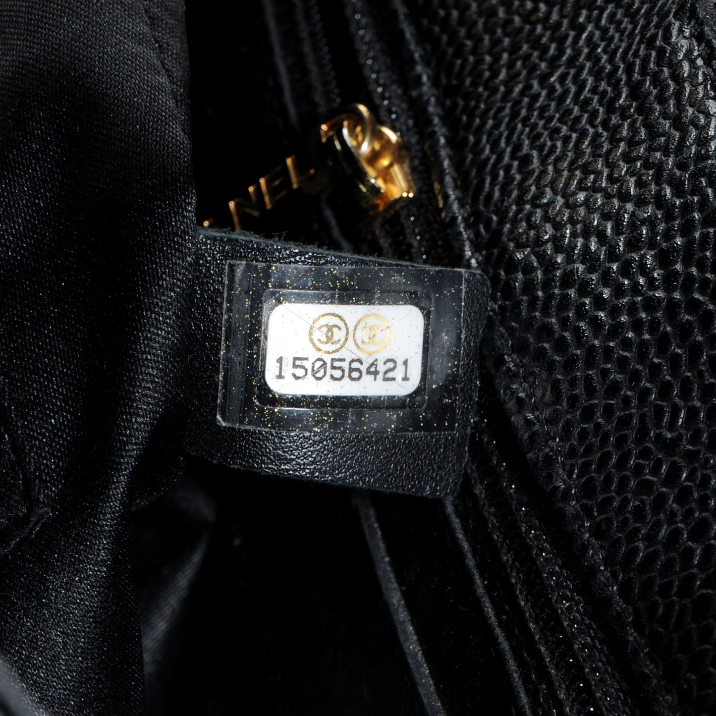 Caviar Petit Shopping Tote PST Black