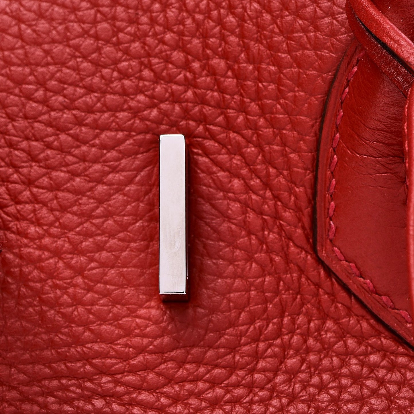 Taurillon Clemence Birkin 30 Rouge Casaque
