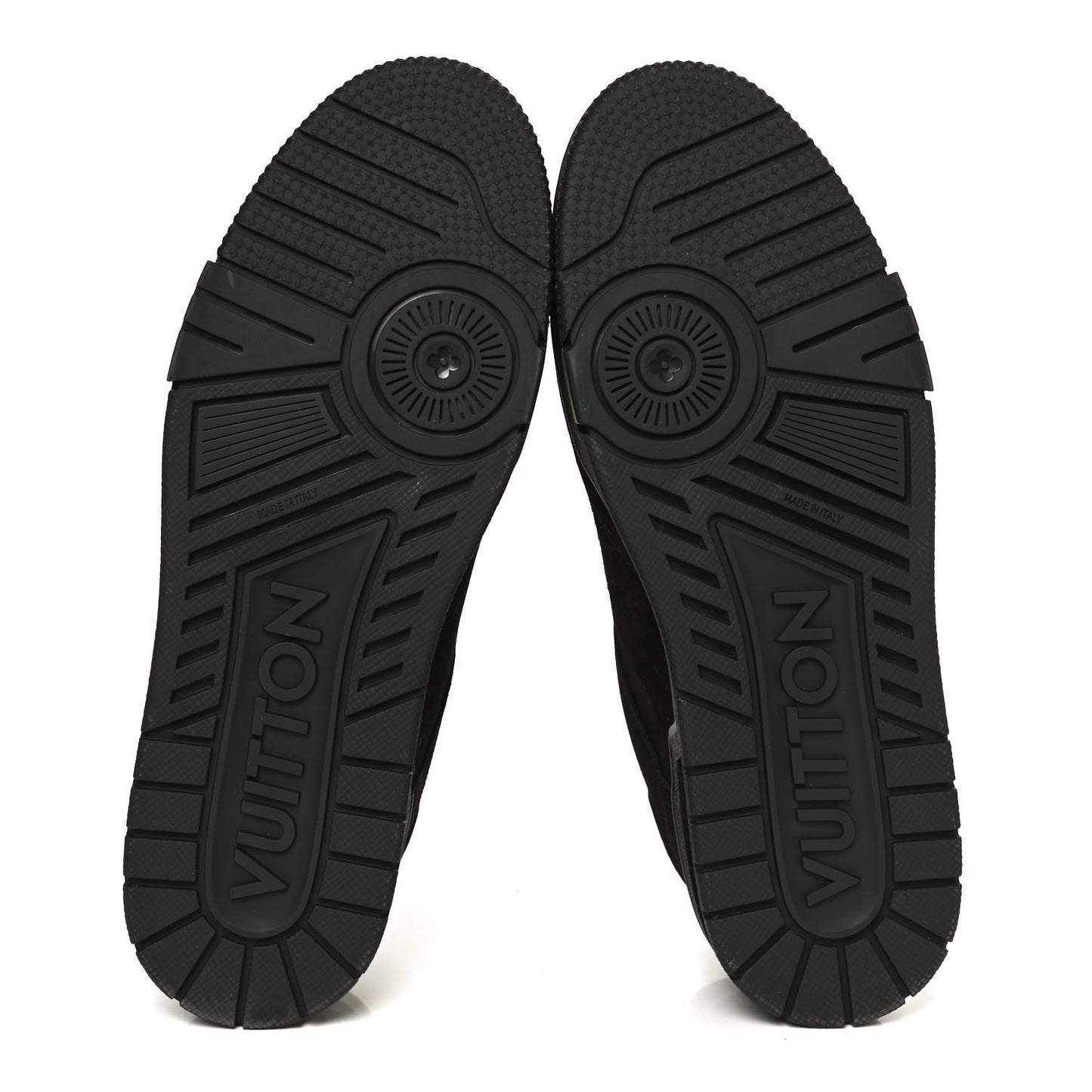Suede Mens LV Trainer Sneakers 8.5 Black