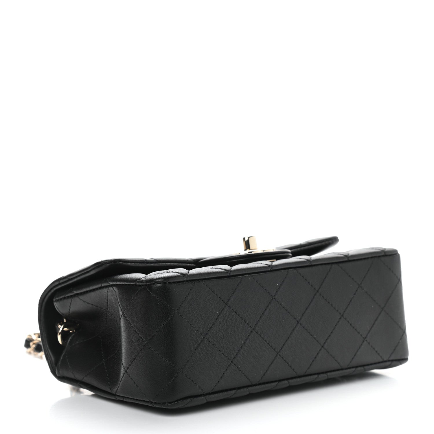 Chanel Lambskin Quilted Mini Rectangular Flap Black 4 of 9