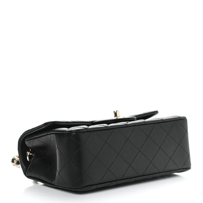 Chanel Lambskin Quilted Mini Rectangular Flap Black 4 of 9