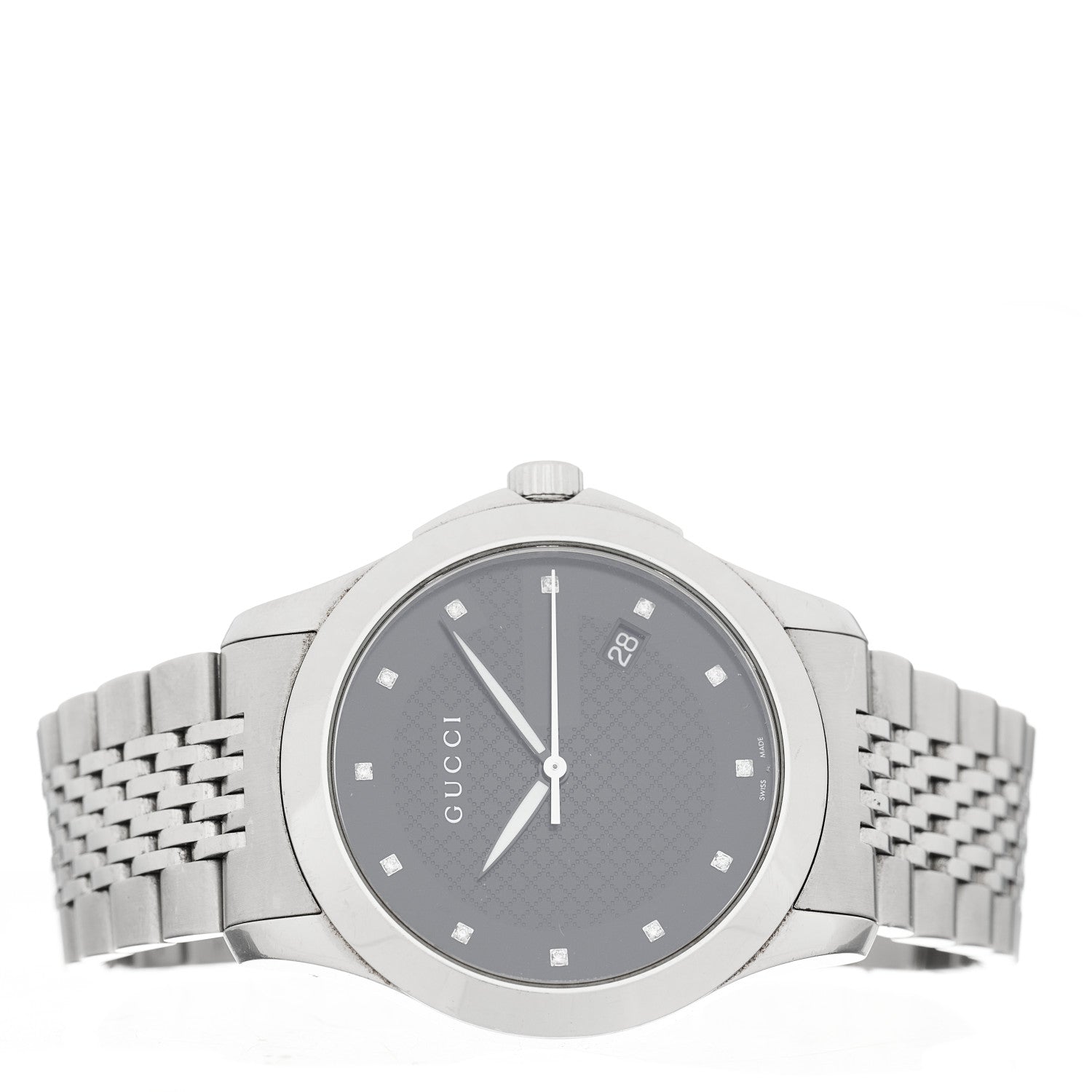 Gucci Stainless Steel Diamond 38mm G-Timeless Quartz Watch Black 2 of 5