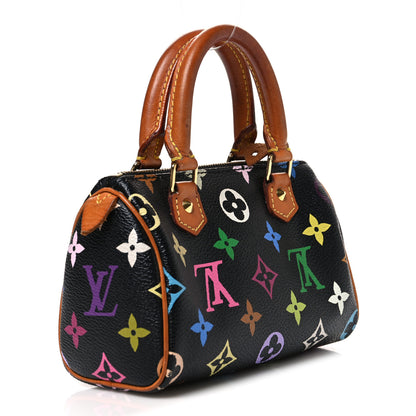 Louis Vuitton Monogram Multicolor Mini Sac HL Speedy Black 3 of 10