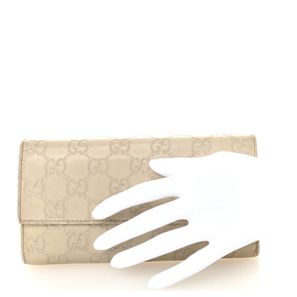 Gucci Shangai Calfskin Lovely Heart Continental Wallet Off White 2 of 10