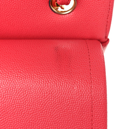 Chanel Caviar Quilted Jumbo Double Flap Dark Pink 11 of 11