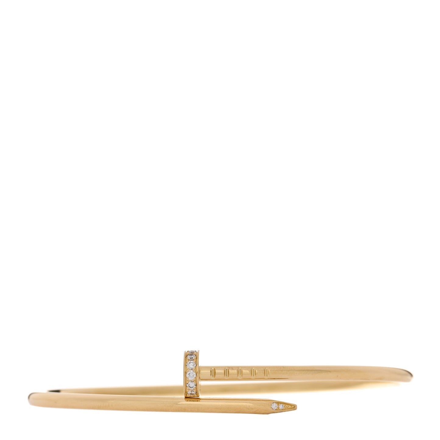 18K Yellow Gold Diamond Small Juste Un Clou Bracelet 17