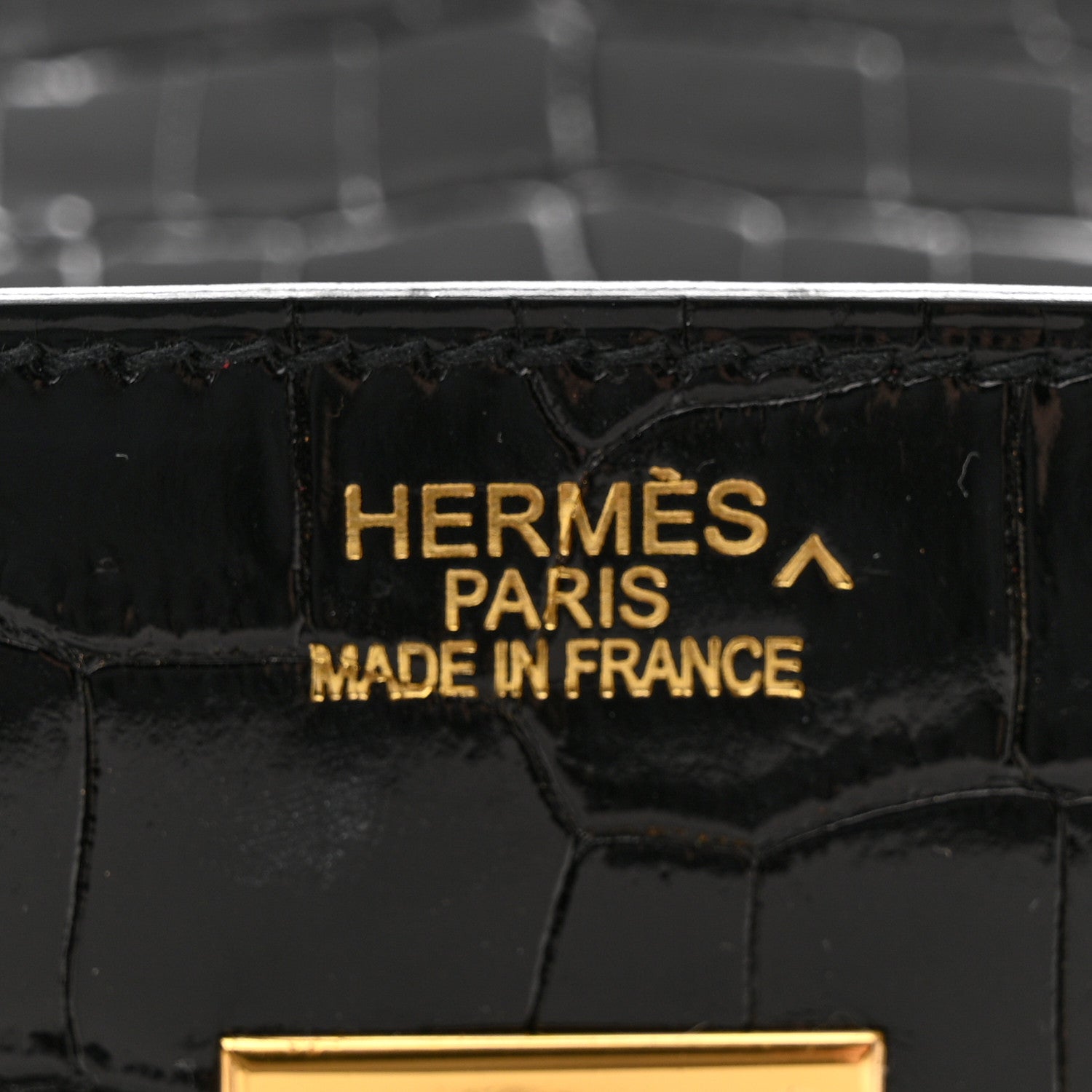 Hermes Shiny Porosus Crocodile Birkin 35 Black 6 of 11