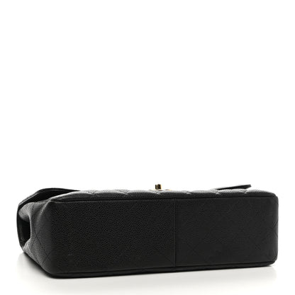 Chanel Caviar Quilted Jumbo Single Flap Black 4 of 10