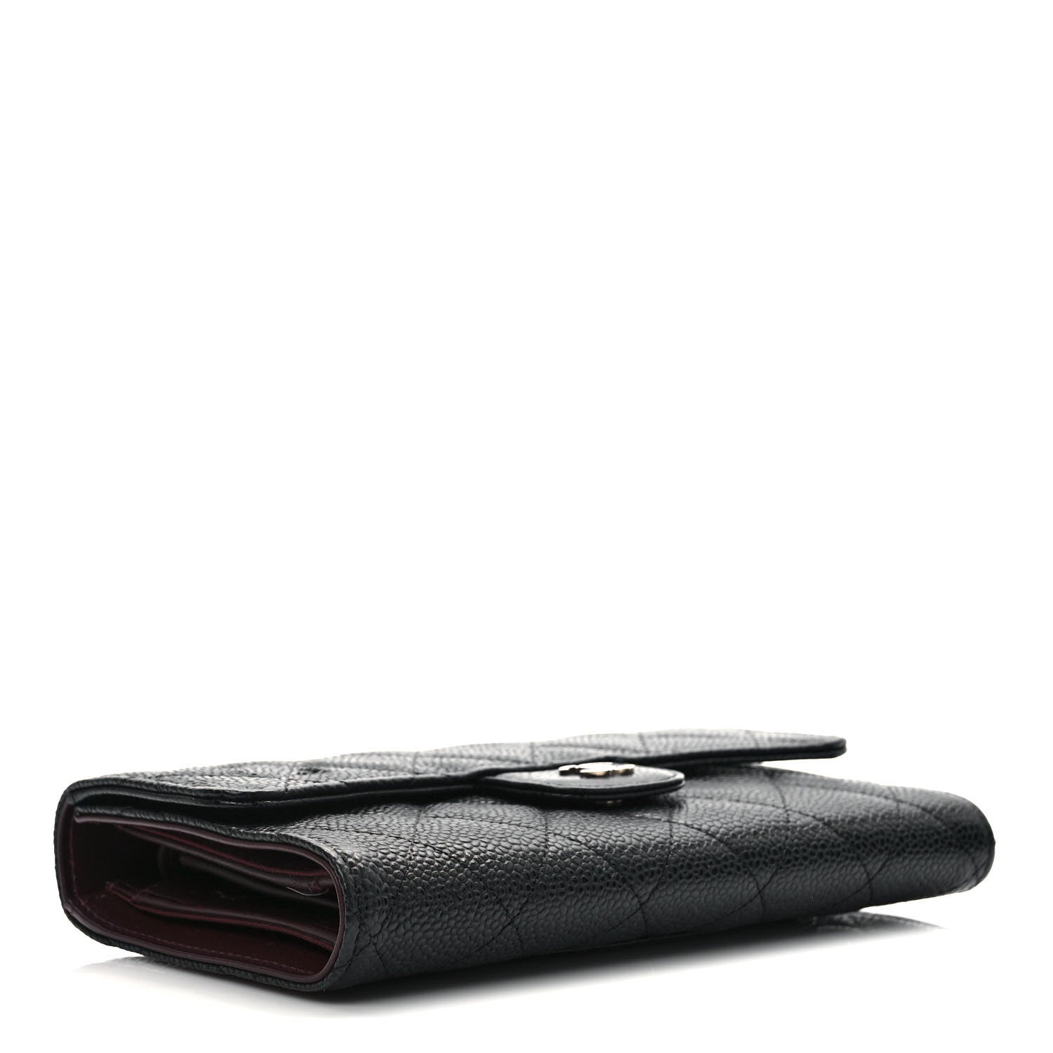 Chanel Caviar Quilted Large Gusset Flap Wallet Black 4 of 8