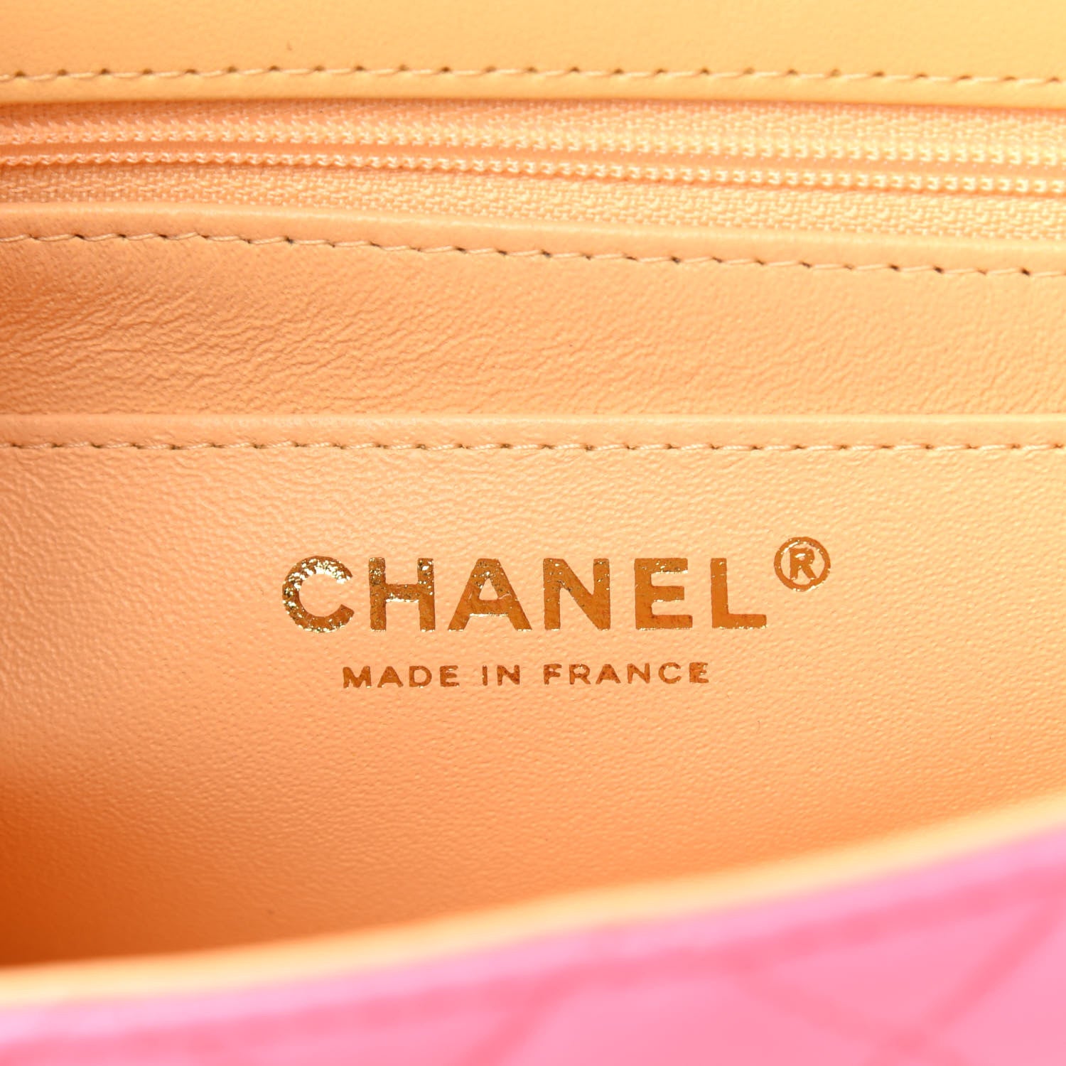 Chanel Lambskin Quilted Mini Rectangular Flap Pink Yellow 6 of 10