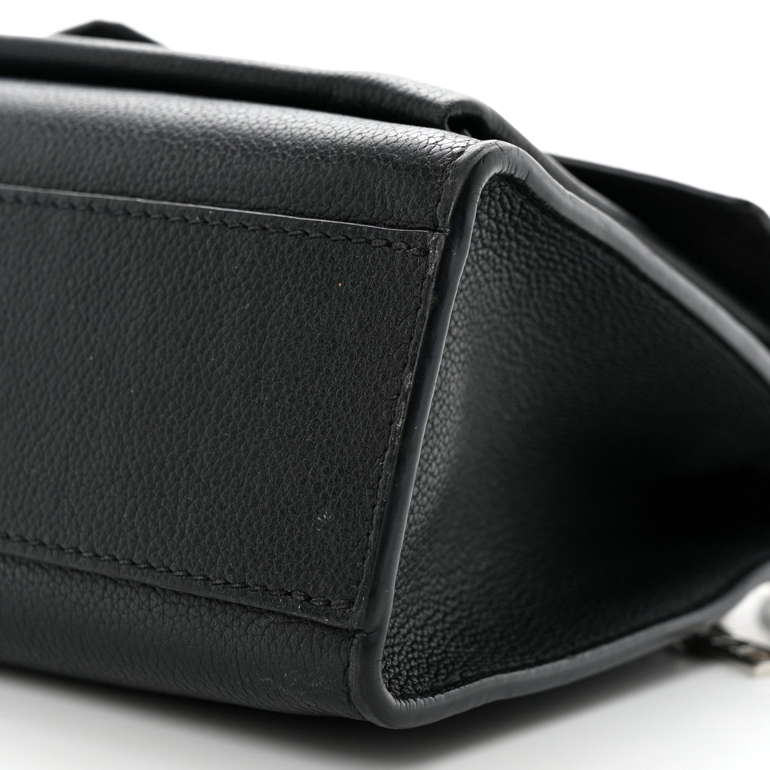 Louis Vuitton Soft Calfskin Mylockme Chain Bag BB Black 8 of 11