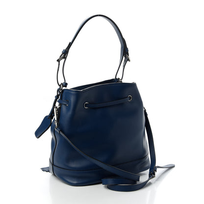 Prada Soft Calfskin Bucket Bag Bleuette 3 of 10