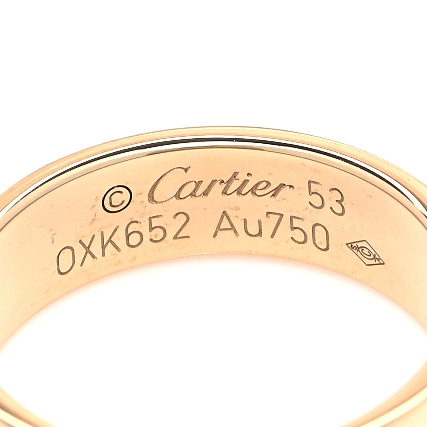 18K Yellow Gold 5.5mm LOVE Ring 53 6.25