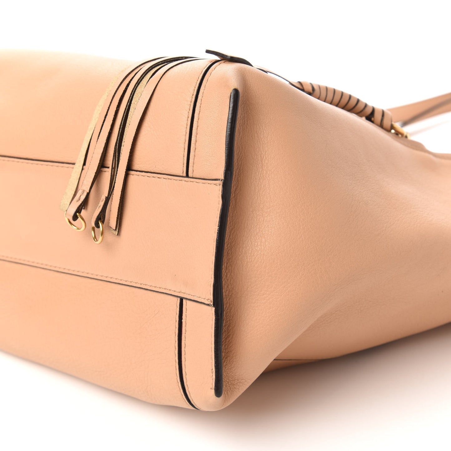 Smooth Calfskin Medium Milo Shopping Tote Beige
