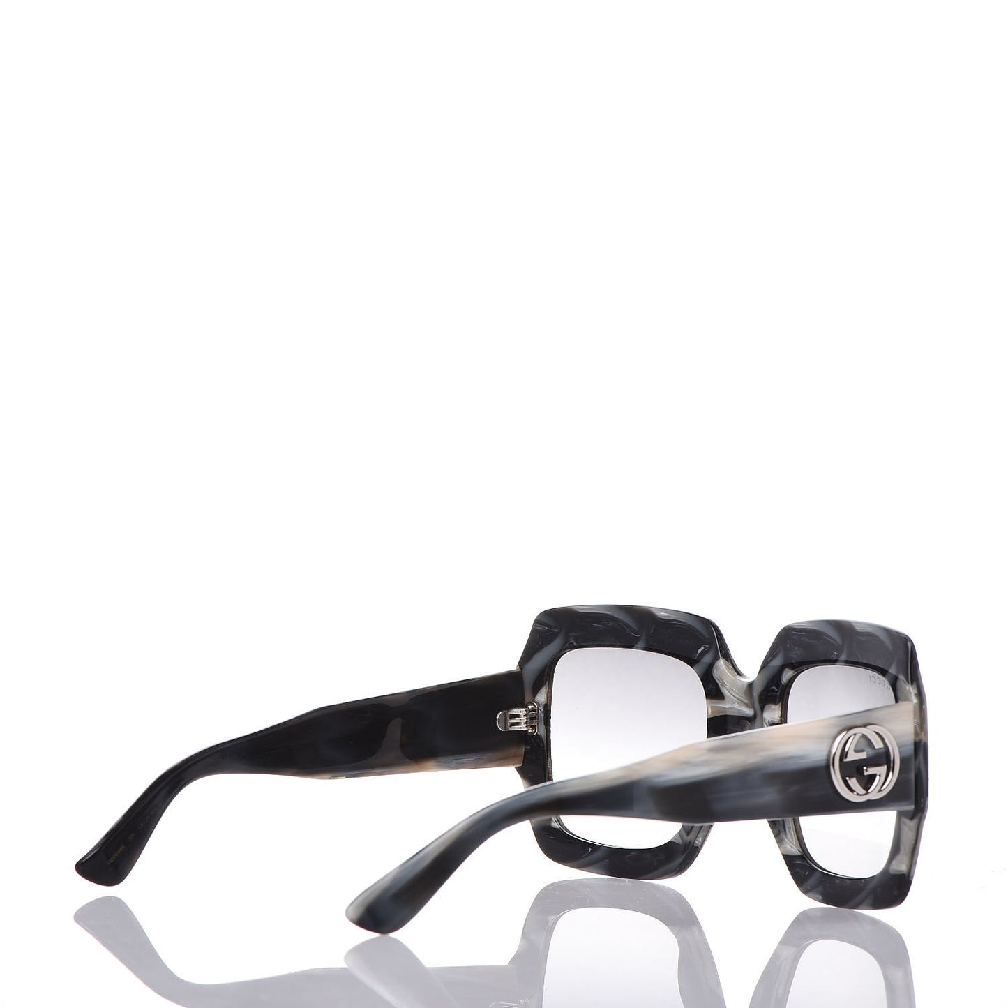 Crystal Square Frame Sunglasses GG0048S Grey
