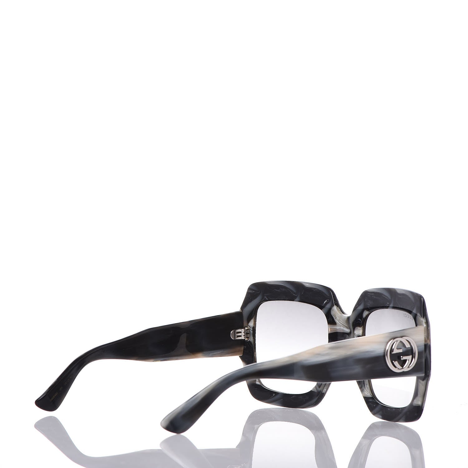 Gucci Crystal Square Frame Sunglasses GG0048S Grey 4 of 7
