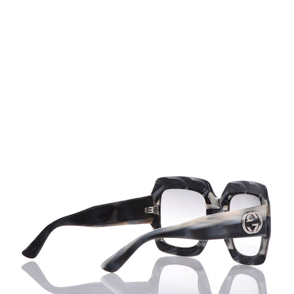 Gucci Crystal Square Frame Sunglasses GG0048S Grey 4 of 7