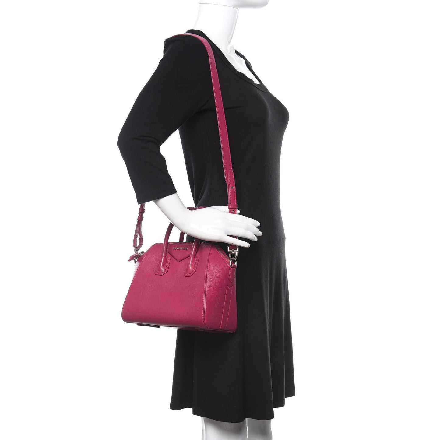 Sugar Goatskin Mini Antigona Fig Pink