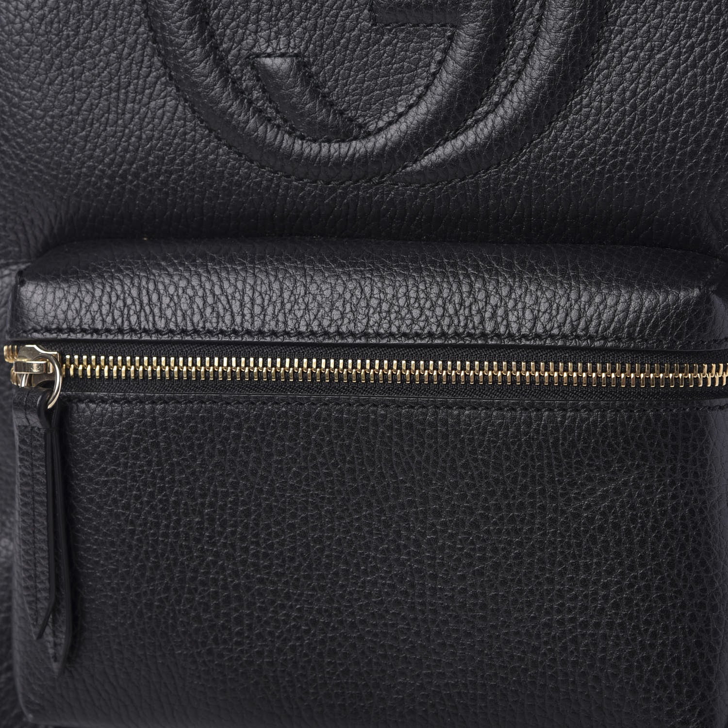 Gucci Pebbled Calfskin Soho Chain Backpack Black 9 of 9