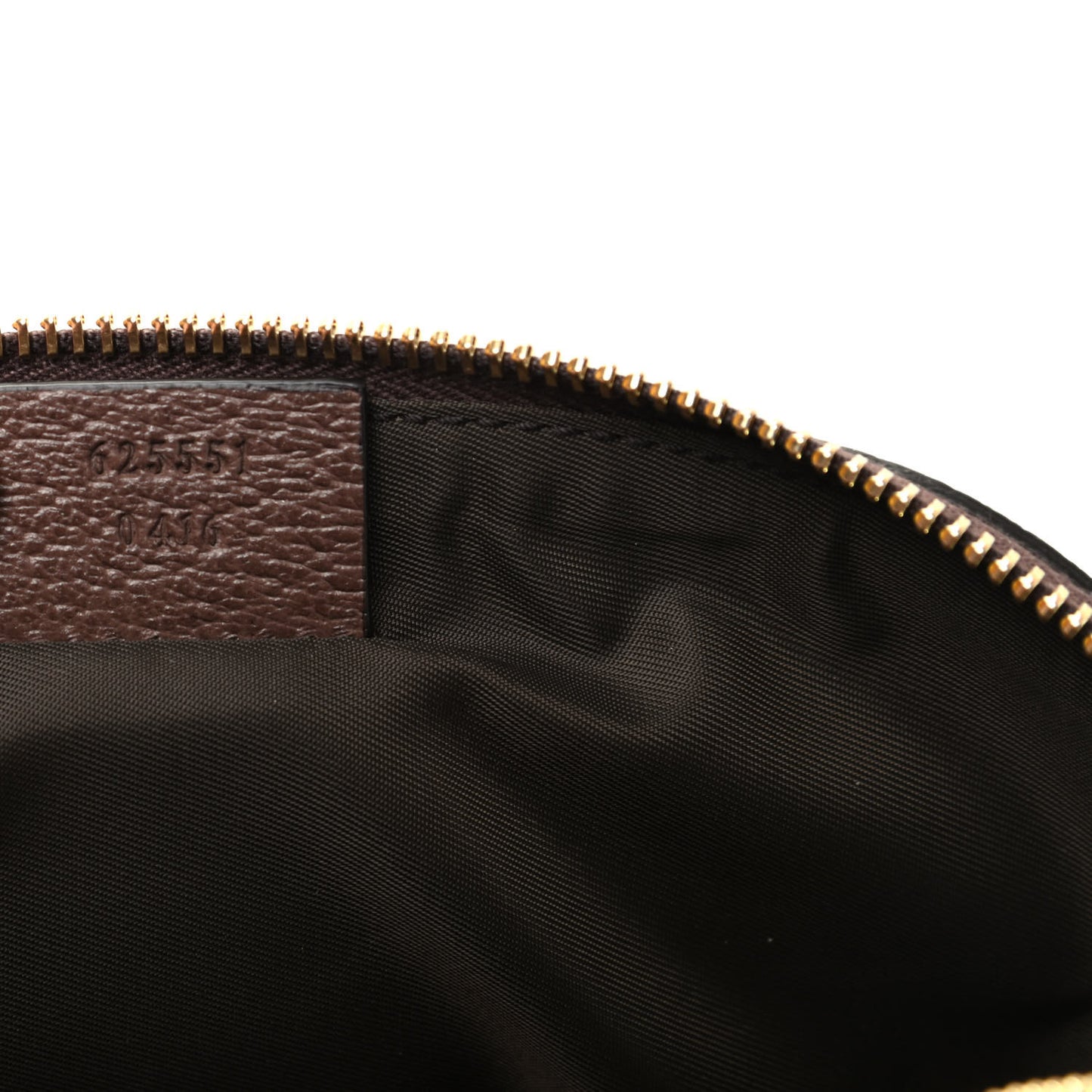 GG Supreme Monogram Textured Calfskin Web Large Ophidia Cosmetic Case Beige Ebony New Acero