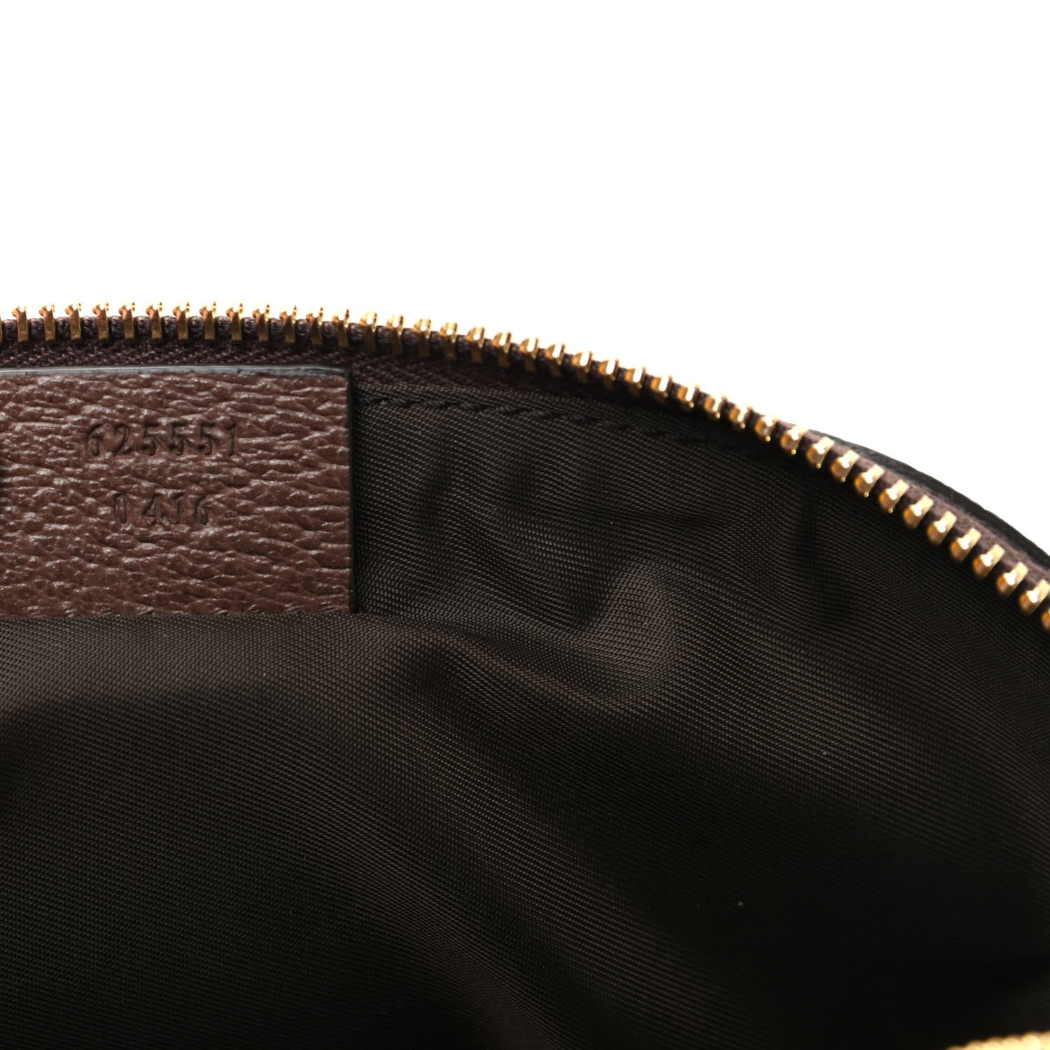 Gucci GG Supreme Monogram Textured Calfskin Web Large Ophidia Cosmetic Case Beige Ebony New Acero 9 of 11