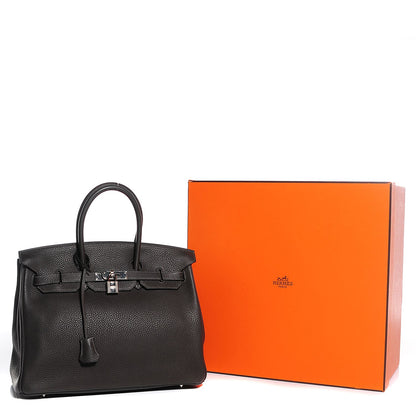 Hermes Taurillon Clemence Birkin 35 Graphite 9 of 27