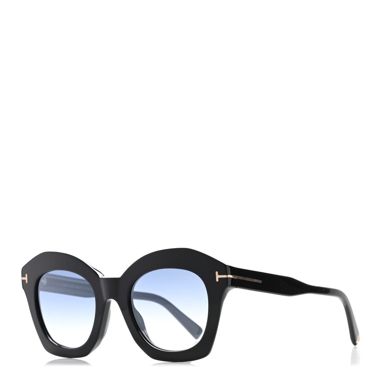 Tom Ford Bardot Sunglasses TF689 Shiny Black 1 of 8