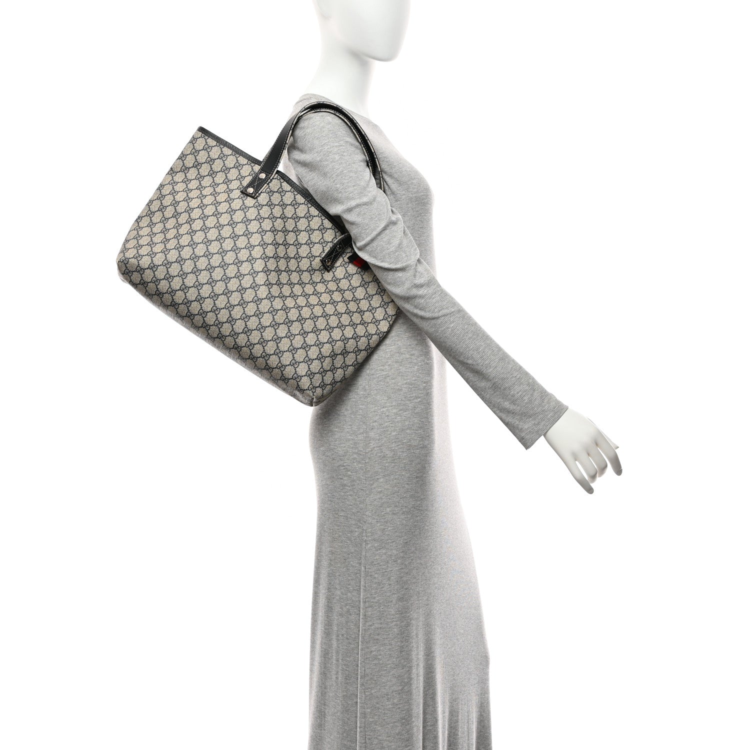 Gucci GG Plus Monogram Medium Signature Web Loop Tote Navy 2 of 10
