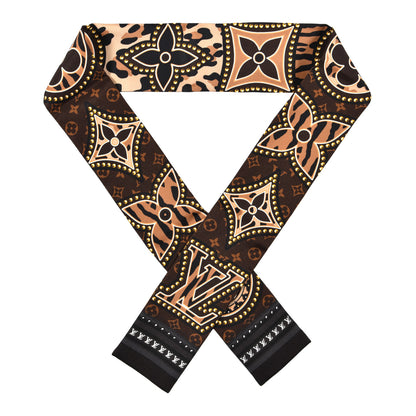 Louis Vuitton Silk Monogram LV World Bandeau Brown 1 of 3