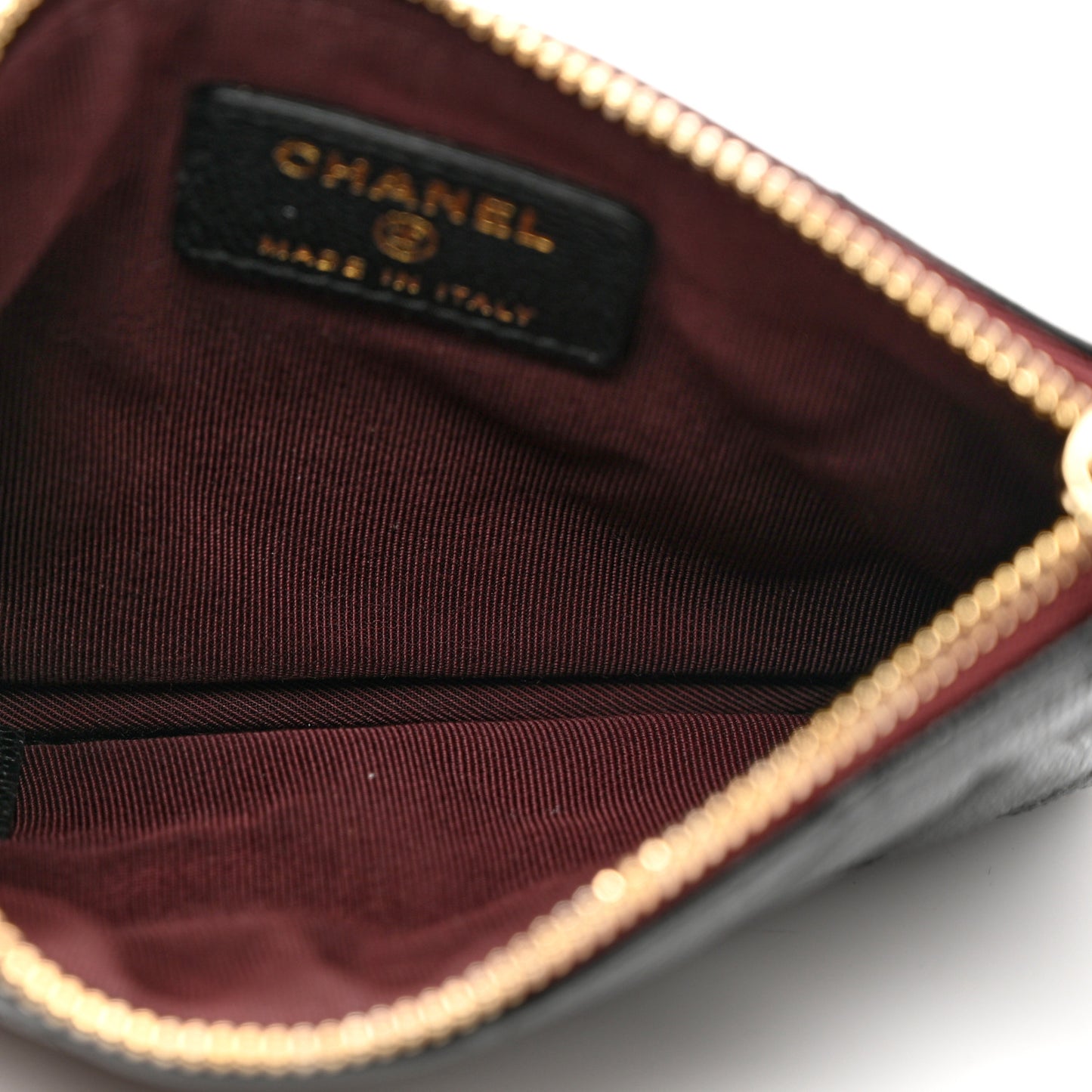 Caviar Quilted Small Pouch Black